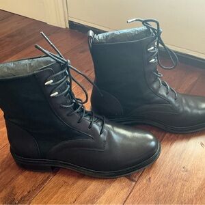 Rag & Bone Black Leather Combat Boots